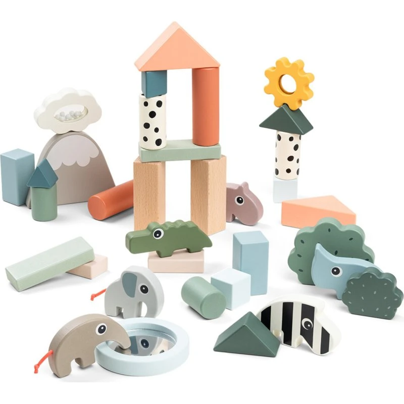 Done by deer Bouwblokkenset 34 pcs Deer Friends