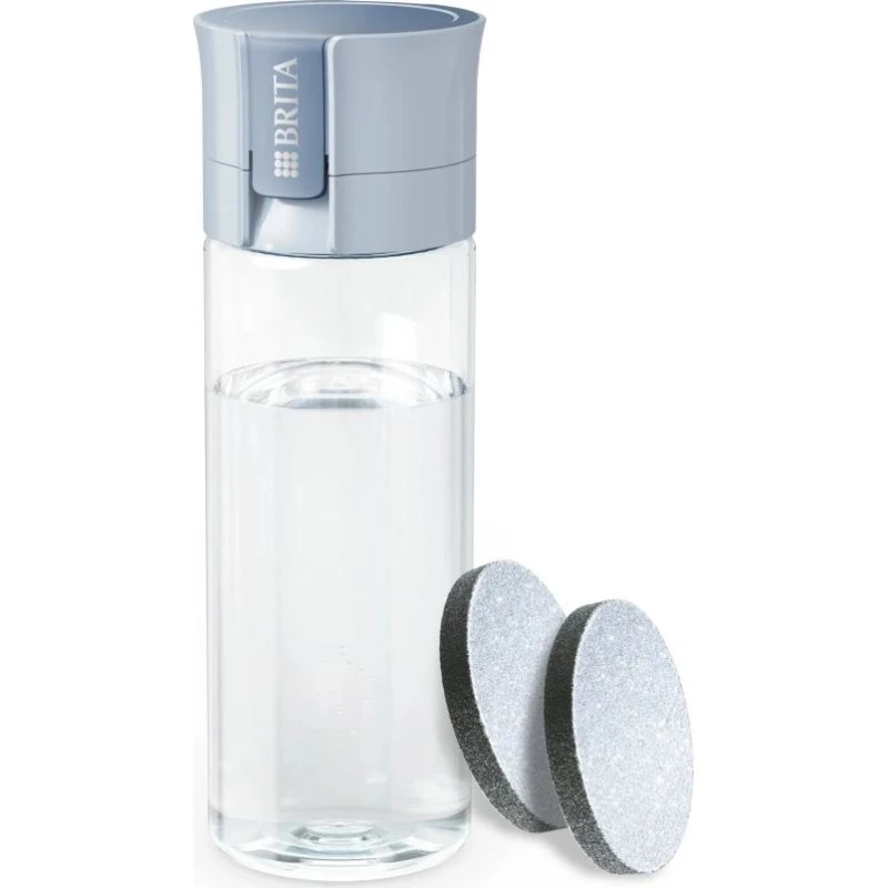 Brita Vital Filterfles 600 ml (blauw) met 2 MicroDisc filters