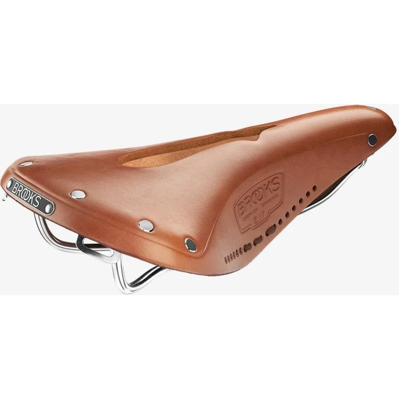 Brooks B17 Carved Antique Brown Zadel 170mm