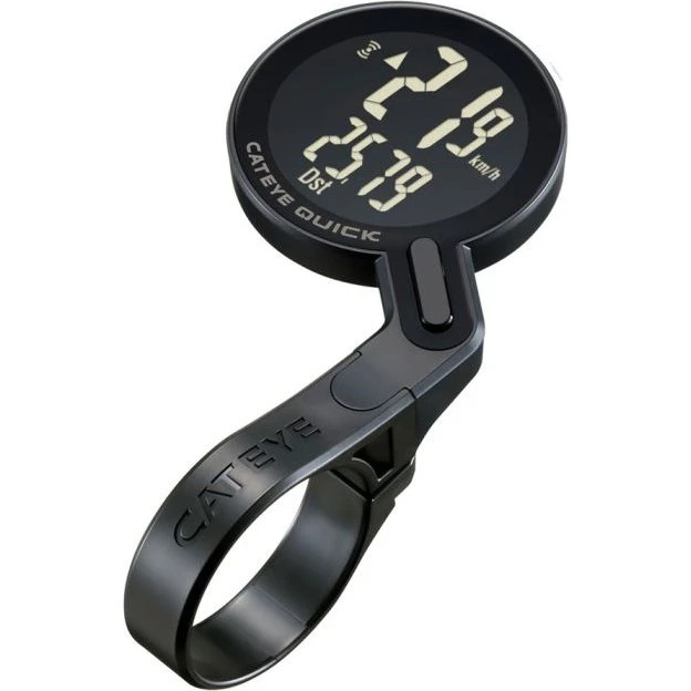 Cateye Quick Fietscomputer, draadloos, ronde display