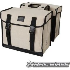 FastRider Dubbel Mandje Canvas Basics 65L Zwart