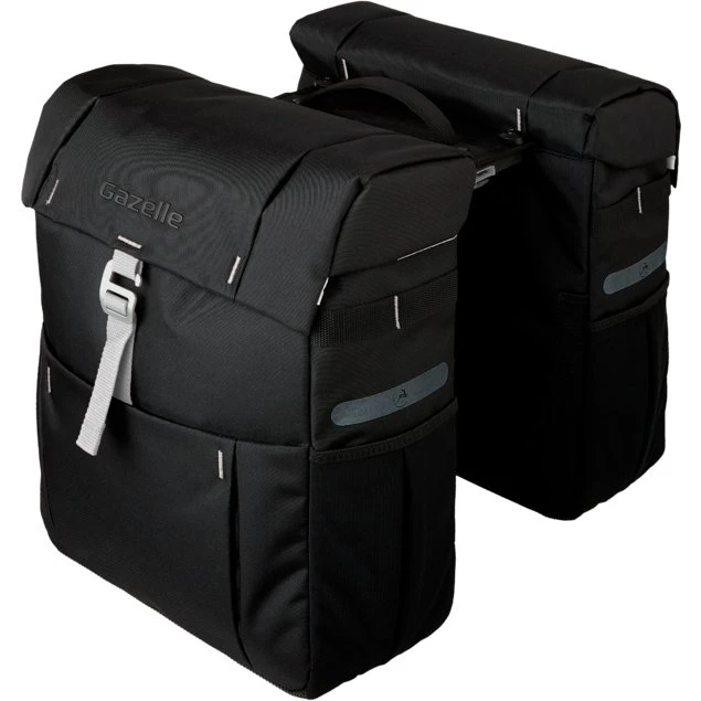 Gazelle Dubbele Fietstas Mik Bruin 37 Liter
