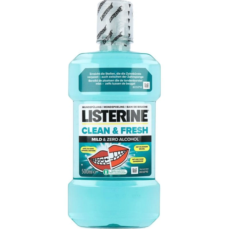 Listerine Clean & Fresh Mondwater 500 ml, Alcoholvrij