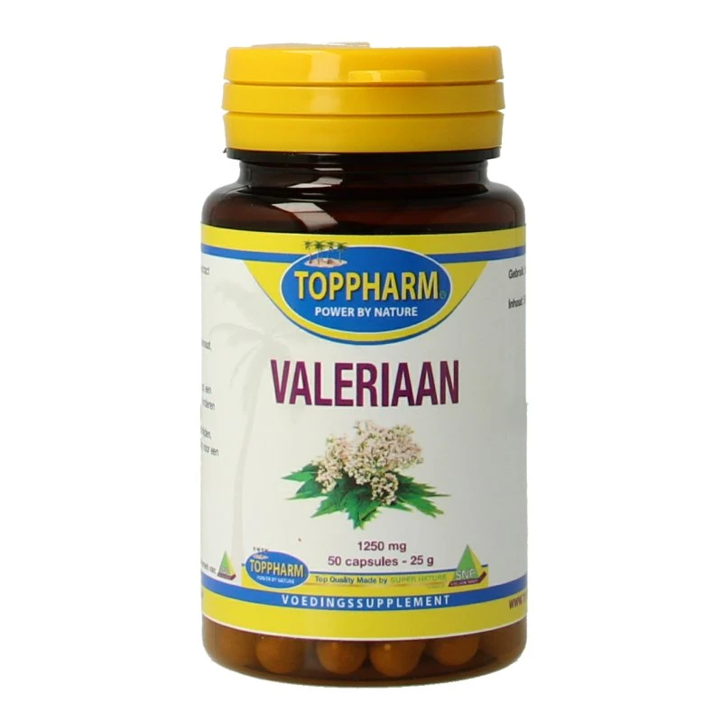 Toppharm Valeriaan 1250 mg, 50 capsules