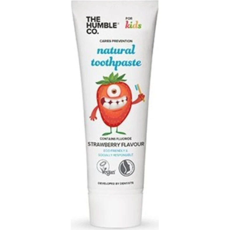 The Humble Co. Kindertandpasta Aardbei met Fluoride 50ml