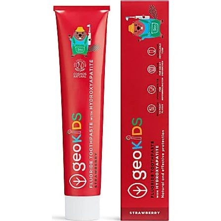 Georganics Fluor Kinder Tandpasta Aardbei 75 ml