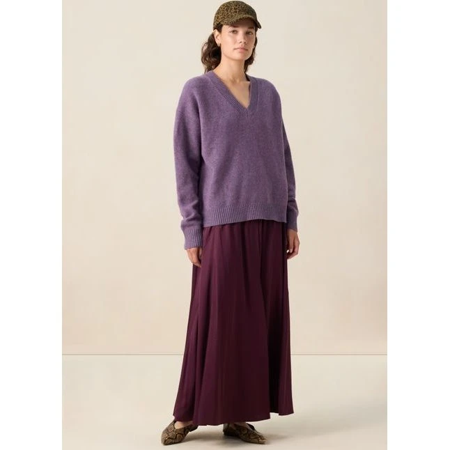 Sissy-Boy A-lijn rok aubergine maxi