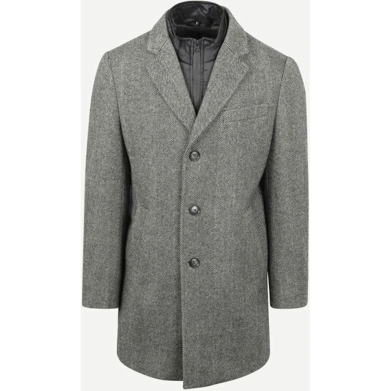 Suitable Coat Wol Pepita Pepper Grey