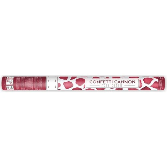 Bordeaux Rode Bloemen Confetti Kanon 40cm