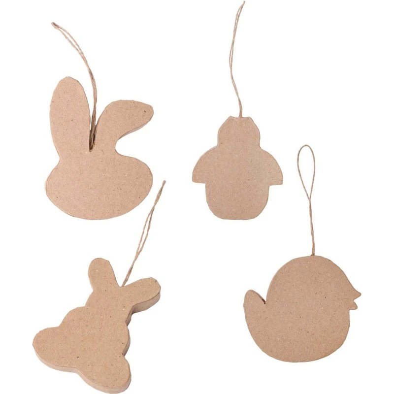 Colorations Paashangers Lenteset, 4 stuks, bruin