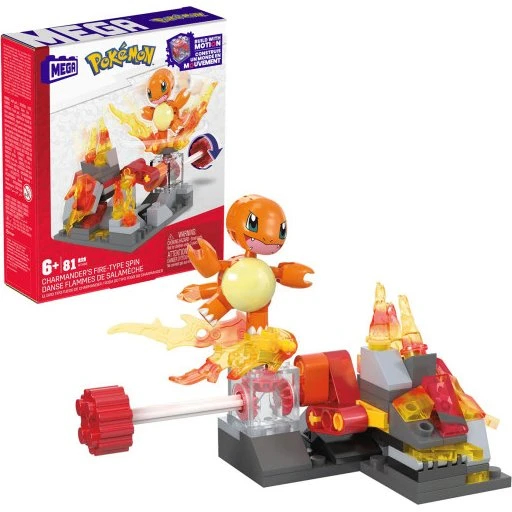Mega Construx Pokémon Charmander Fire-Type Spin Bouwset