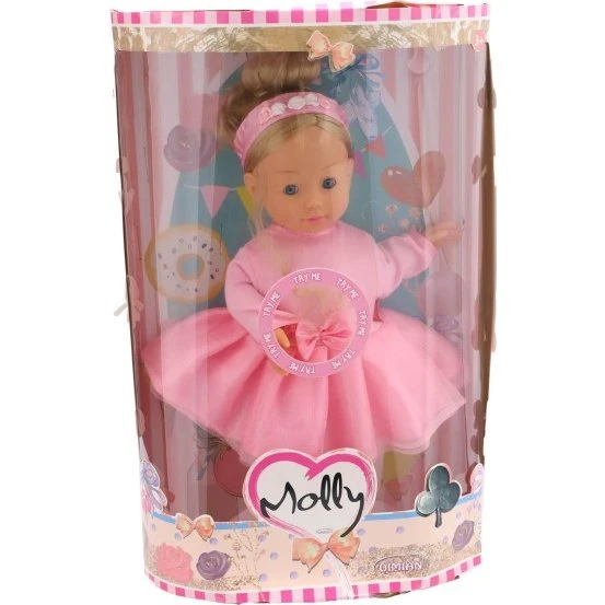 Molly Dansende Pop 40 cm met 3 Liedjes Roze