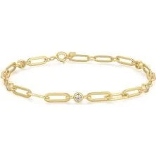 Ania Haie Gold Paper Clip Chain Bracelet S