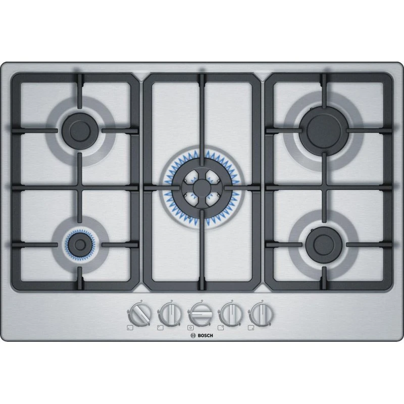 Bosch PGQ7B5B90 Gaskookplaat 75 cm Inox 5 Branders
