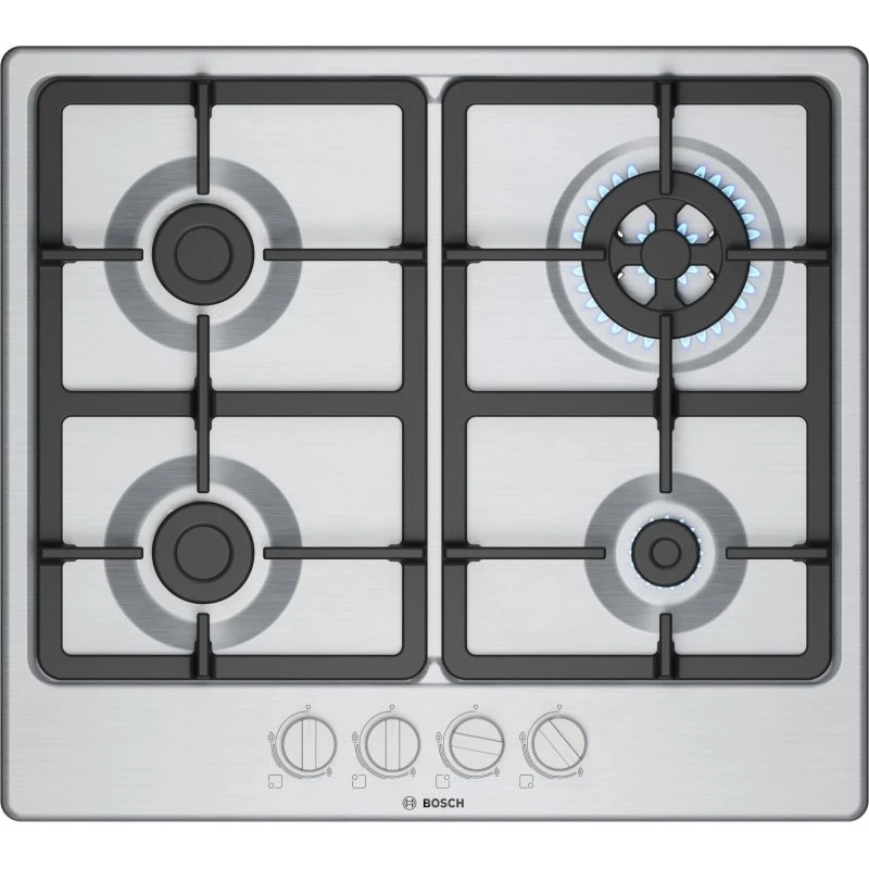 Bosch PGH6B5K90N 58,2 cm Inbouw Gaskookplaat RVS