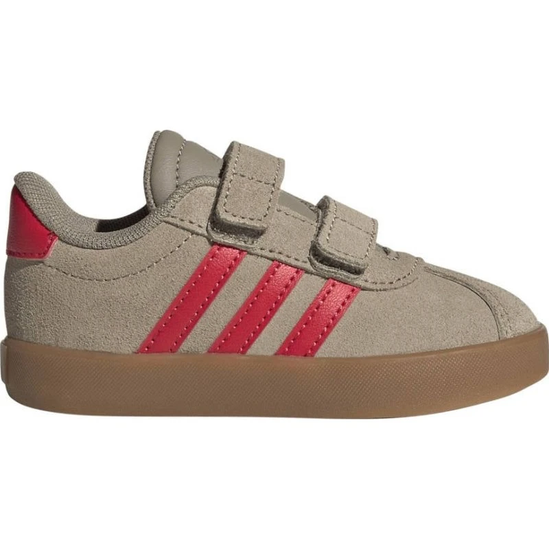 Adidas VL Court 3.0 Babytrainers Lichtbruin/Rood