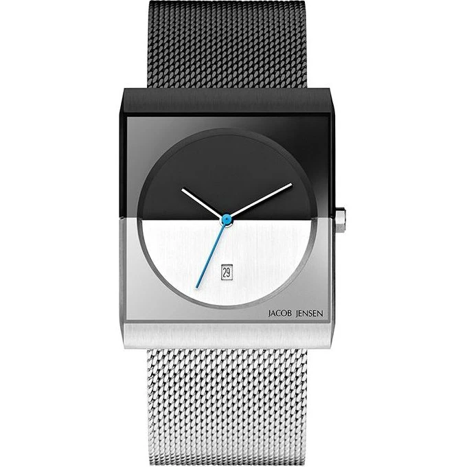 Jacob Jensen Classic 515, 32 mm, zilver-blauw