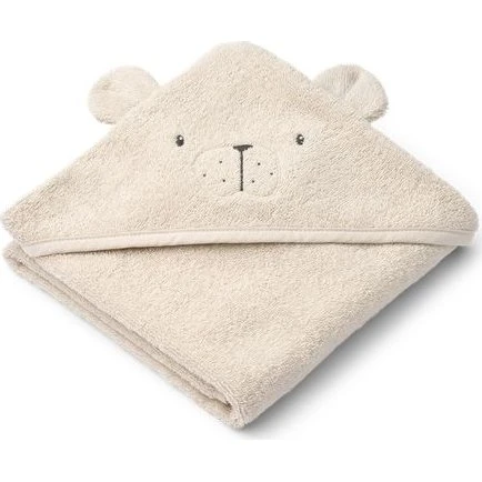 Liewood Albert Polarbear Badcape Zand 70x70 cm