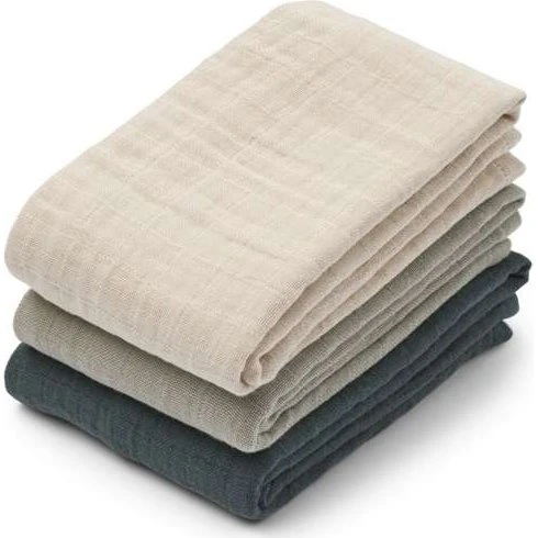 Liewood Lewis Hydrofiele Doeken 3-pack Sandy Mix