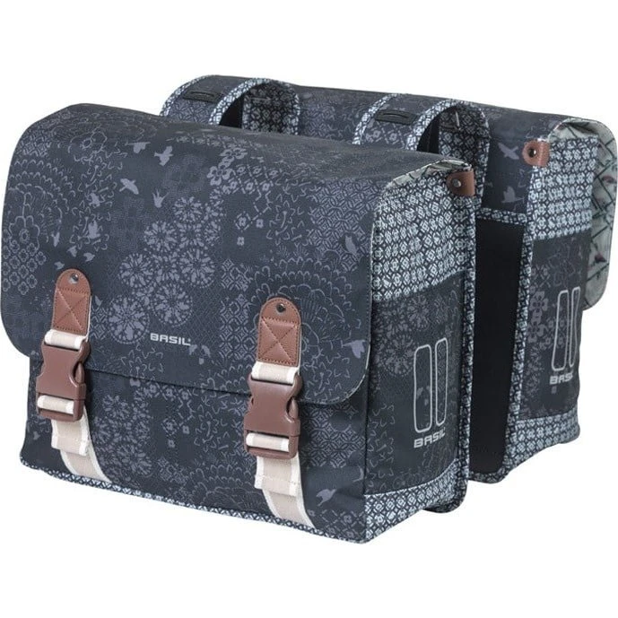 Basil Boheme Dubbele Fietstas 35L Charcoal