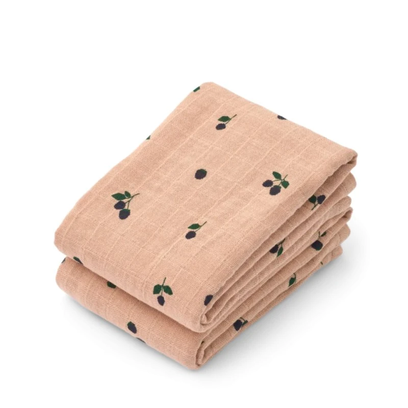 Liewood Hydrofiele Doek Berry 2-pack 65x65cm