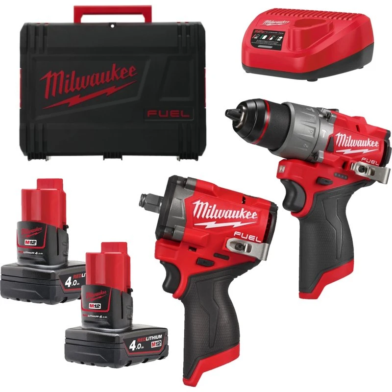 Milwaukee M12 FPP2X2-402X 12V Accu Combiset met 2x 4.0Ah