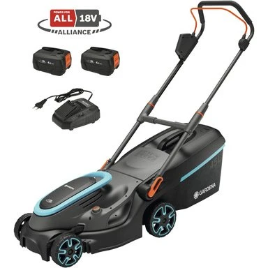 Gardena PowerMax P4A 37/36V Accugrasmaaier met 2x4.0Ah Accu's en Lader
