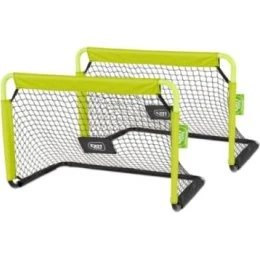 EXIT Tempo Voetbaldoel 90x60 cm Set van 2 (Groen/Zwart)