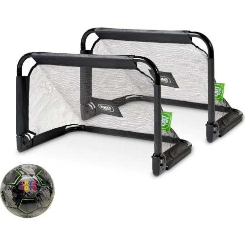 EXIT Pico Mini Voetbaldoel Set van 2, 90 x 60 x 60 cm, Zwart
