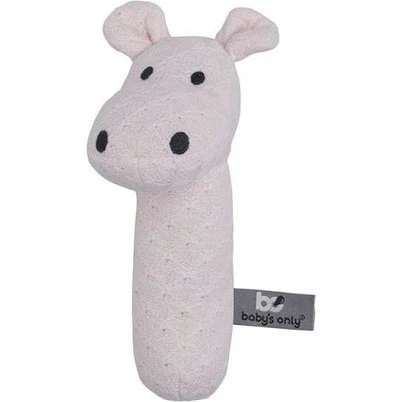 Baby's Only Gebreide Nijlpaard Rammelaar Classic Roze