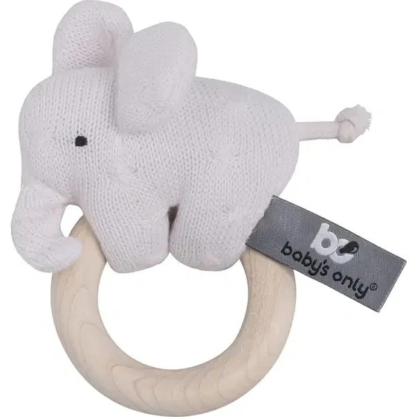 Baby's Only Houten Rammelaar Olifant Classic Roze