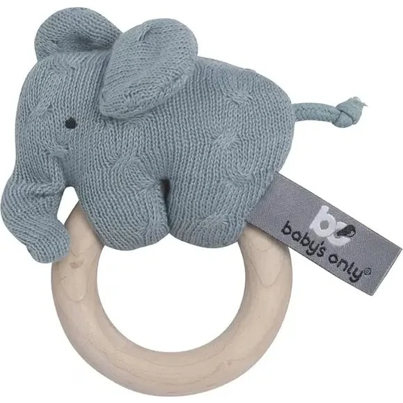 Baby's Only Houten Rammelaar Olifant Stonegreen