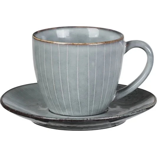 Broste Copenhagen Nordic Sea Kop met Schotel 15 cl zacht blauw