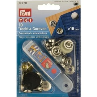 Prym Drukknopen 15 mm met schroeven 10 st