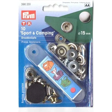 Prym Drukknopen 15 mm voor Stof, 10 stuks