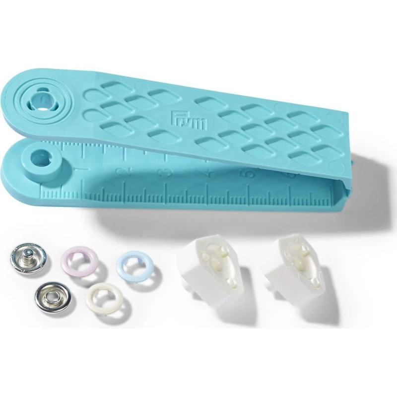 Prym Love Jersey Drukknopen 8 mm, roze-lichtblauw-parel, 21 stuks