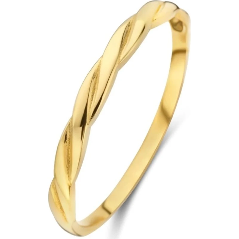 Van der Kooij 14K Geelgoud Ring Gedraaid 2 mm