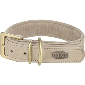 Trixie Halsband Hond Pure Leer Lichtgrijs XS-S & L-XL