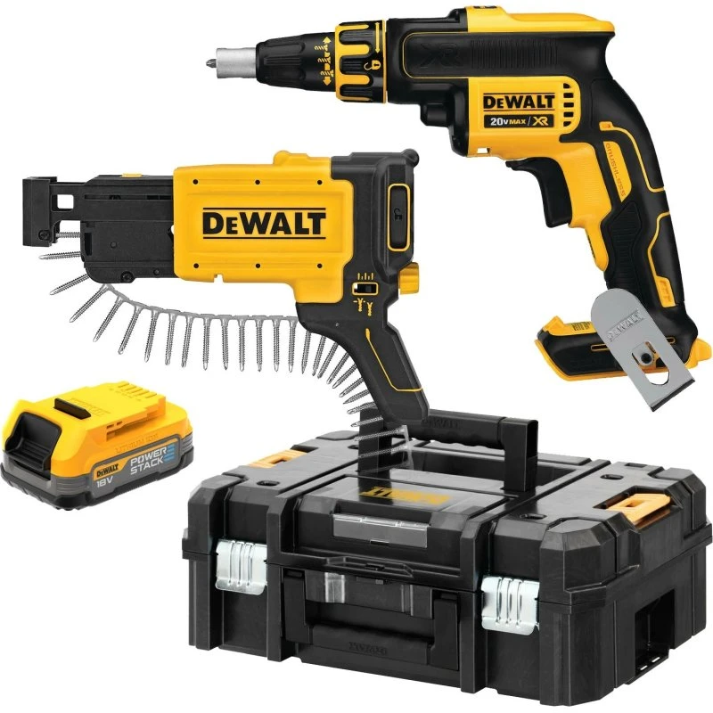 DeWALT DCF620E1K 18V Li-ion Gipschroefmachine Kit met 5Ah Batterij en Snellader