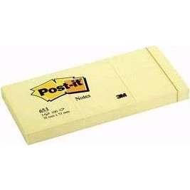Post-it 653 Geel 38x51mm 3 Blokken van 100 Vel