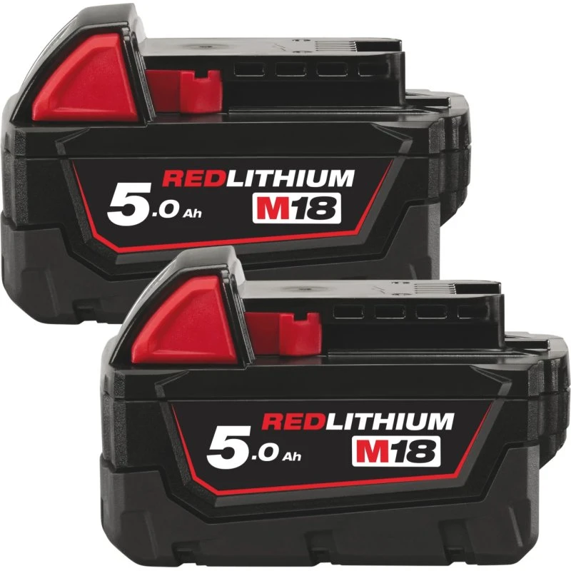Milwaukee M18 B5 Duopack 18V Li-Ion Accu 2x5,0Ah
