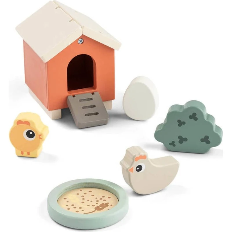 Tiny Farm Clucky Speelset – Houten Boerderijset voor Kleuters
