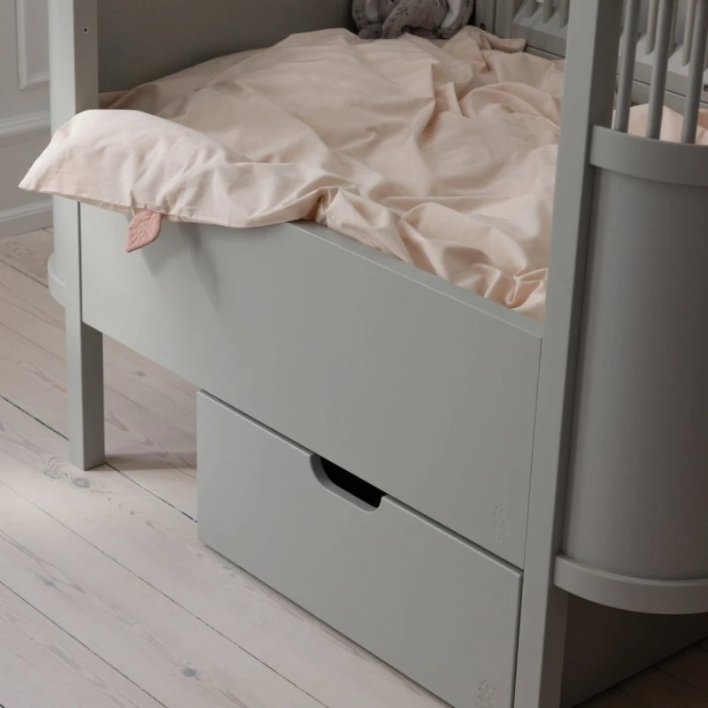 Sebra Bedlade Baby & Jr. Steengrijs