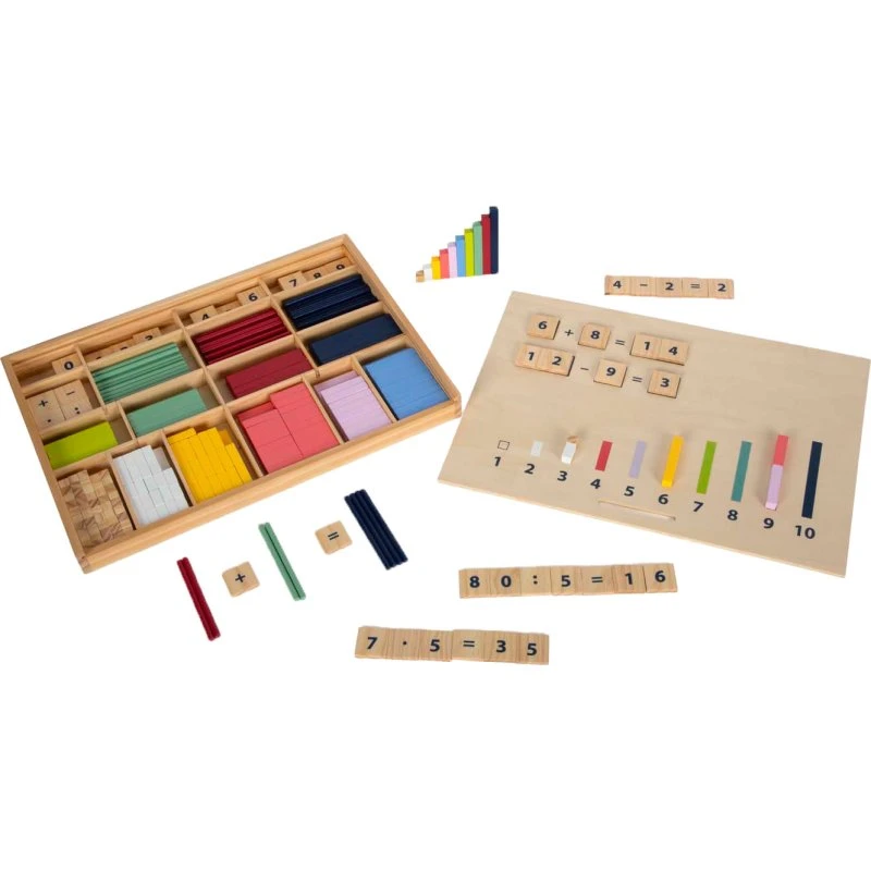 Small Foot Houten Leerbox met Rekenstokken en Rekenblokjes