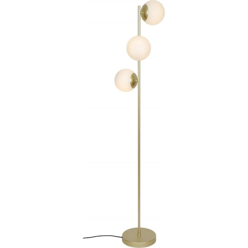 Nordlux Lilly vloerlamp, messing, 3-bol