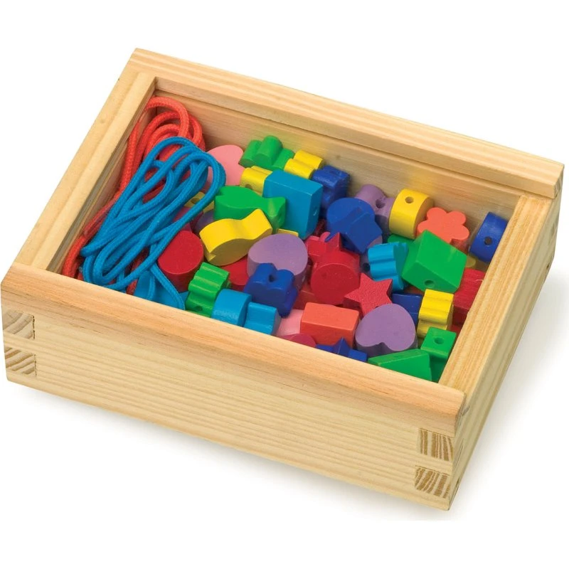 Small Foot Houten Rijg Kralen 84st, 1x1 cm
