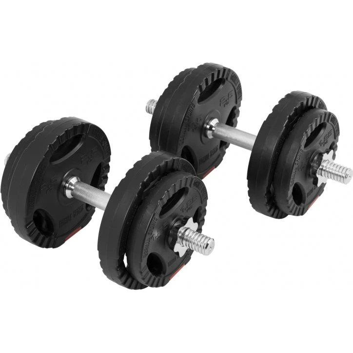 Gorilla Sports Dumbbellset 20 kg Gripper Kunststof Zwart
