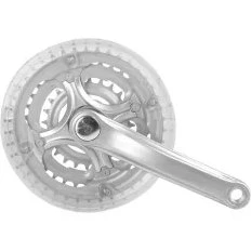 Mighty Crankstel 3 speed 170 mm 42/34/24T zilver met kettingrand