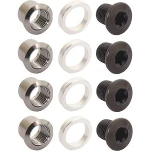 Shimano FC-M8100 Kettingbladboutjes Set (x4) Zwart/Zilver