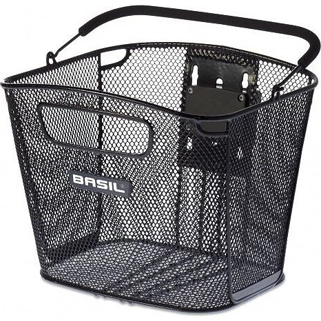 Basil Bold Front KF Afneembare Fietsmand Zwart